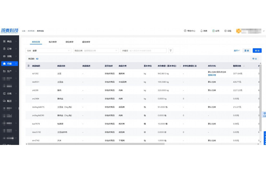 生鲜蔬菜配送管理系统