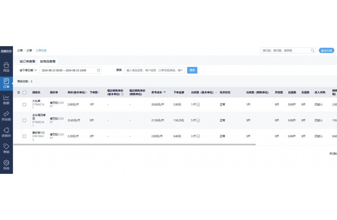 农产品采购计划